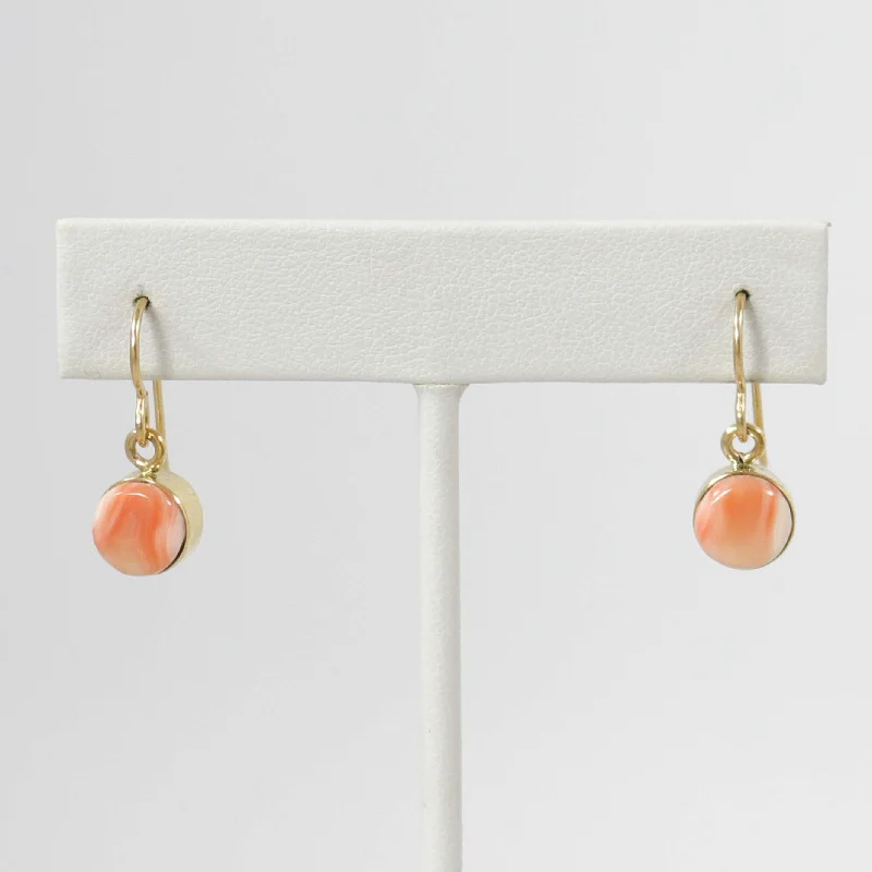 Massive Clearance Sale Personalized Necklace Coral and Gold Earrings