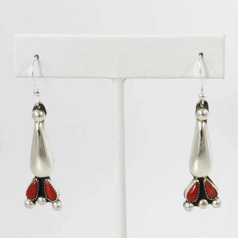 Exclusive Members - Only Sale Gold Chain Coral Earrings