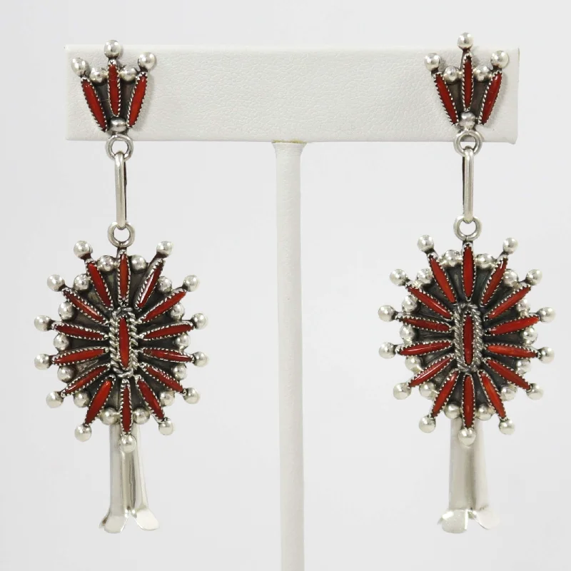 New Arrivals Fashion Ring Coral Earrings