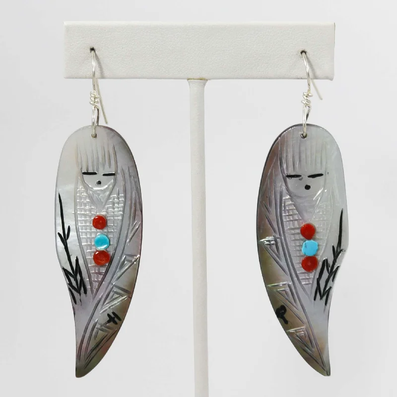 Huge Discounts, Unbeatable Offers White Gold Ring Corn Maiden Earrings