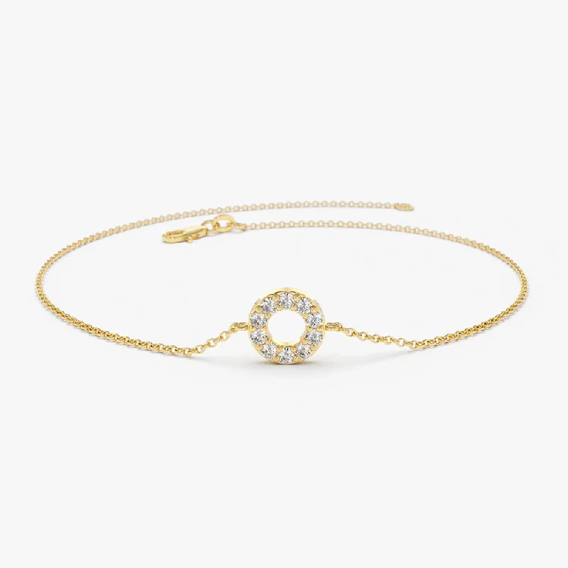 Big Savings, Big Smiles Marquise Ring 14K Gold Round Pave Diamond Bracelet