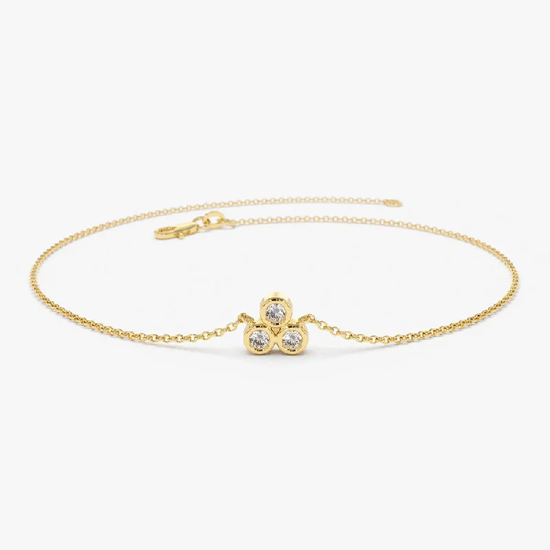 Clearance Sale, Steal Great Bargains Emerald Cut Ring 14K Gold Triangle Trio Dainty Diamond Bracelet Clearance Sale, Steal Great Bargains Emerald Cut Ring 14K Gold Triangle Trio Dainty Diamond Bracelet