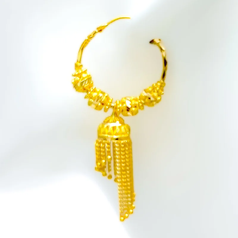 Don't Miss Your Chance Boho Necklace Dazzling Gorgeous 22K Gold Bali Earrings