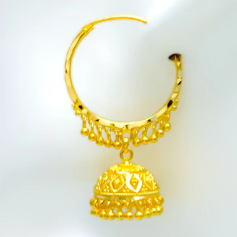 Flash Sale Handmade Pendant Delicate Decorative 22K Gold Bali Earrings