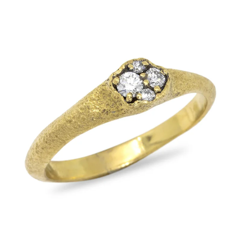 Shop Comfortably at Home Stylish Bracelet Dew Pond Diamond Signet Ring in 18k gold Shop Comfortably at Home Stylish Bracelet Dew Pond Diamond Signet Ring in 18k gold