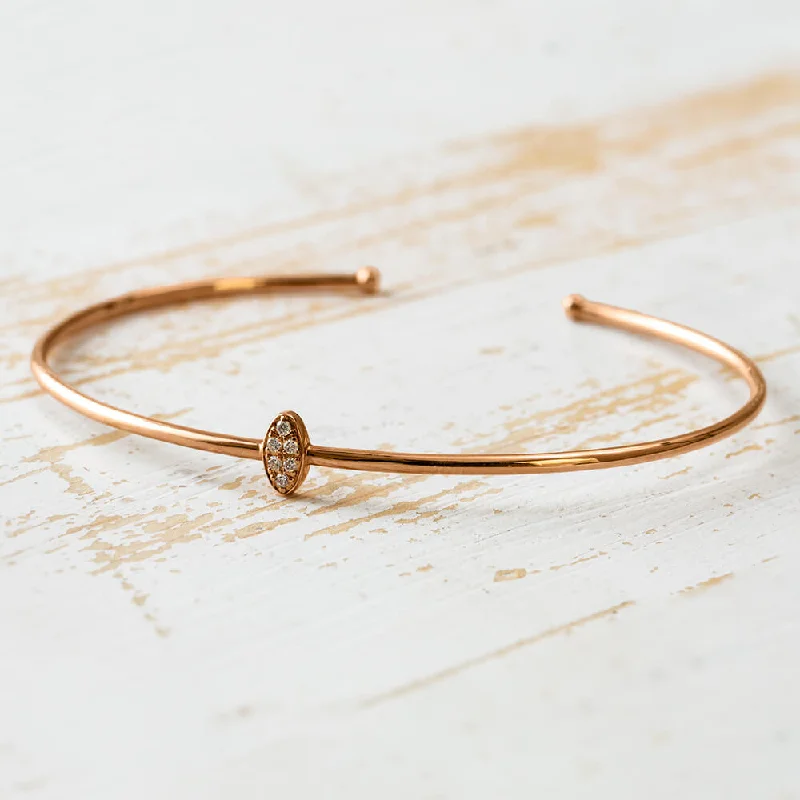 Limited Time, Unlimited Deals Vintage Ring Diamond Bangle Bracelet in Rose Gold