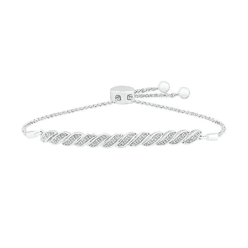 Black Friday - Style Deals All Week Long Engagement Jewelry Diamond Braid Bolo Bracelet Black Friday - Style Deals All Week Long Engagement Jewelry Diamond Braid Bolo Bracelet