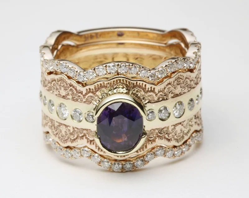 Be the First to Rock the Latest Trends Vintage Jewelry Sapphire and Diamond Engagement Ring Set Be the First to Rock the Latest Trends Vintage Jewelry Sapphire and Diamond Engagement Ring Set
