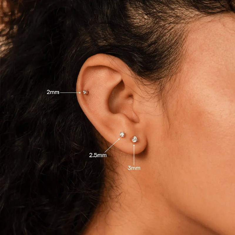 Unbeatable Savings Await Minimalist Studs Diamond Flatback Studs Set