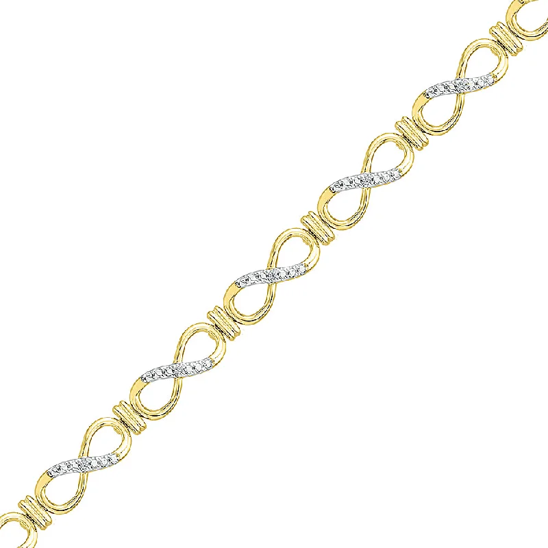 Shop Comfortably at Home Handmade Pendant Unique Diamond Infinity Symbol Bracelet