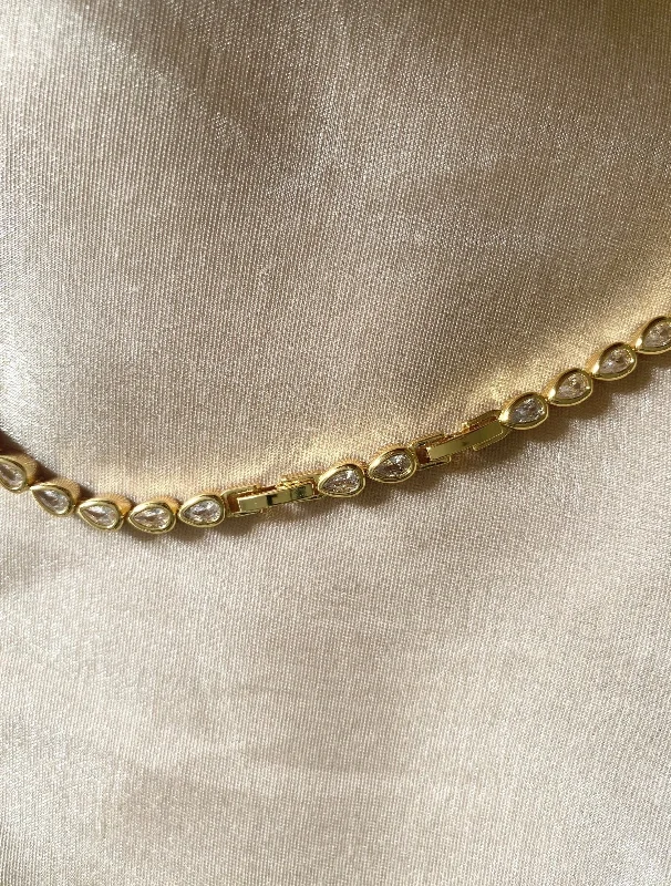 Big Savings, Big Smiles Designer Necklace Diamond Tear Drop Tennis Bracelet