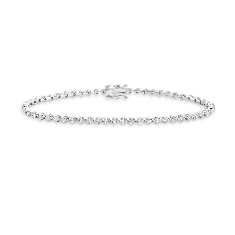 Season - End Clearance Pearl Earrings Diamond Tennis Bracelet (2.00 ct.) 1.8 mm 2-Prongs Setting in 14K Gold Season - End Clearance Pearl Earrings Diamond Tennis Bracelet (2.00 ct.) 1.8 mm 2-Prongs Setting in 14K Gold