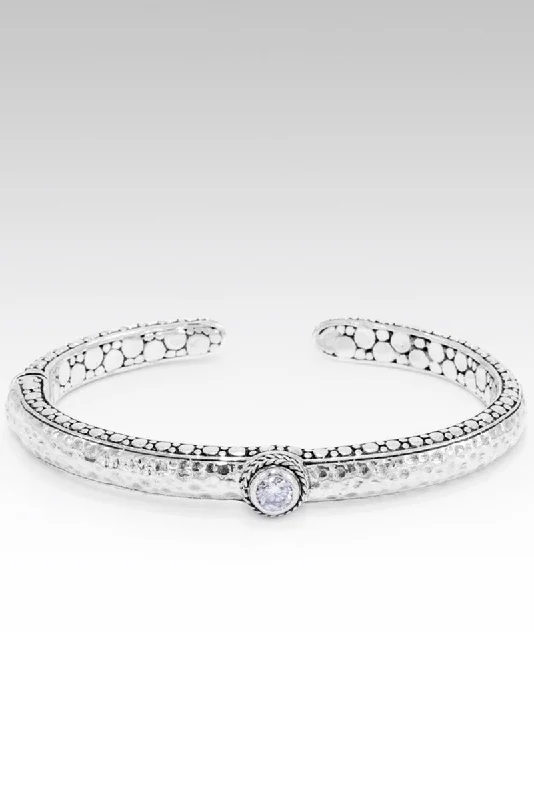 Buy More, Save More Crystal Pendant Display Of Faith Cuff™ in Moissanite