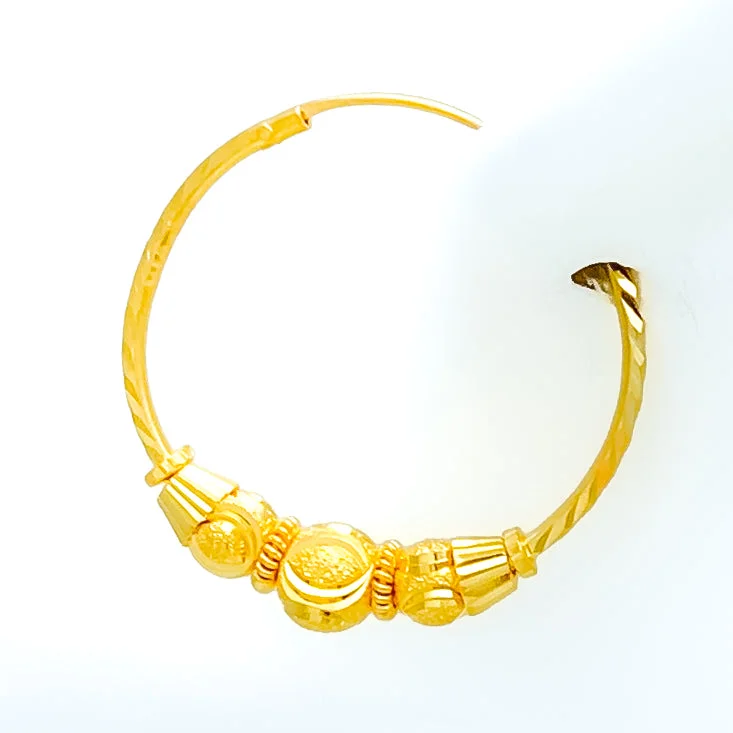New Arrivals Opal Earrings Effortless Everyday 22k Gold Bali