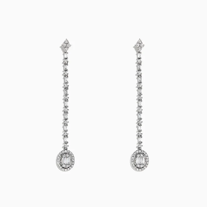 Flash Sale, Grab the Deals Fast Fashion Ring Classique 14K White Gold Diamond Drop Earrings, 0.72 TCW Flash Sale, Grab the Deals Fast Fashion Ring Classique 14K White Gold Diamond Drop Earrings, 0.72 TCW