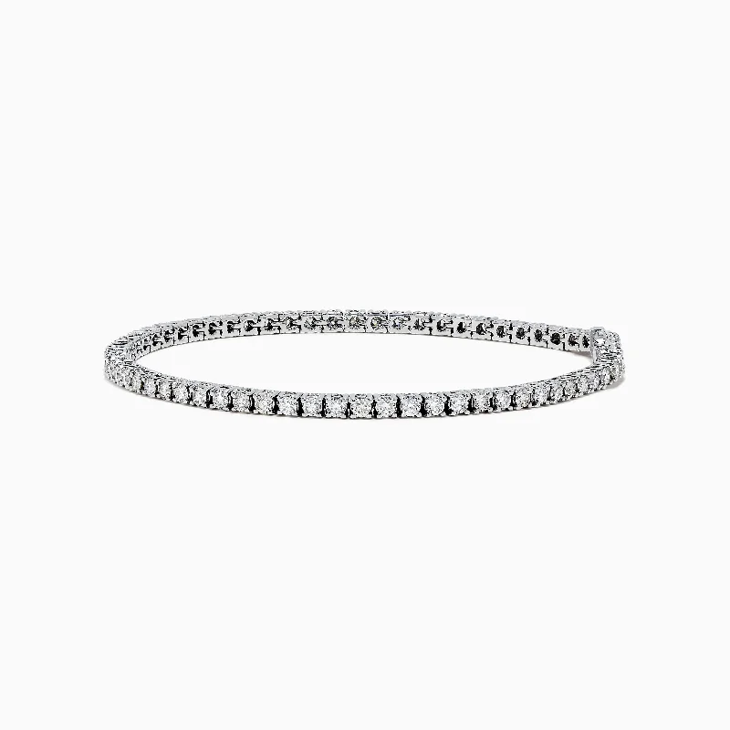 Flash Sale Sterling Silver Pave Classica 14K White Gold Diamond Tennis Bracelet 2.99 TCW Flash Sale Sterling Silver Pave Classica 14K White Gold Diamond Tennis Bracelet 2.99 TCW