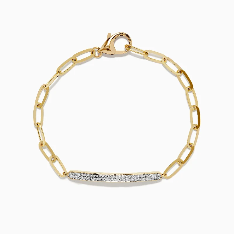 Flash Sale, Grab the Deals Fast Wedding Band D'oro 14K Yellow Gold Diamond Paperclip Bracelet 0.24 TCW Flash Sale, Grab the Deals Fast Wedding Band D'oro 14K Yellow Gold Diamond Paperclip Bracelet 0.24 TCW