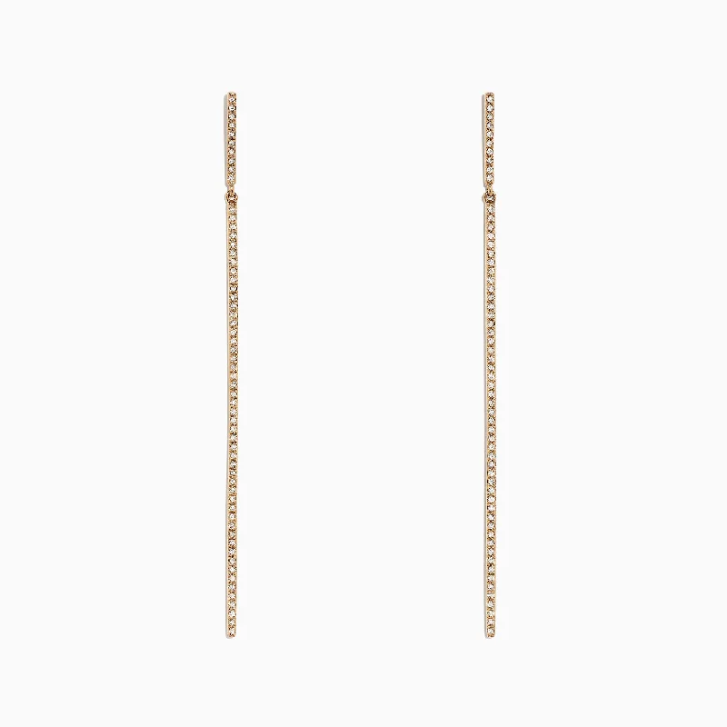 Unbeatable Savings Await White Gold Ring D'Oro 14K Yellow Gold Diamond Vertical Drop Earrings, 0.35 TCW Unbeatable Savings Await White Gold Ring D'Oro 14K Yellow Gold Diamond Vertical Drop Earrings, 0.35 TCW