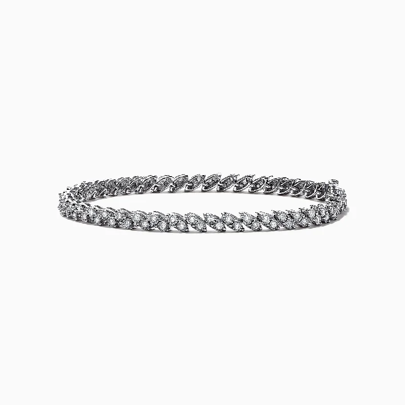 Limited Time, Unlimited Deals Trendy Earrings Pave Classica 14K White Gold Diamond Tennis Bracelet, 1.03 TCW Limited Time, Unlimited Deals Trendy Earrings Pave Classica 14K White Gold Diamond Tennis Bracelet, 1.03 TCW
