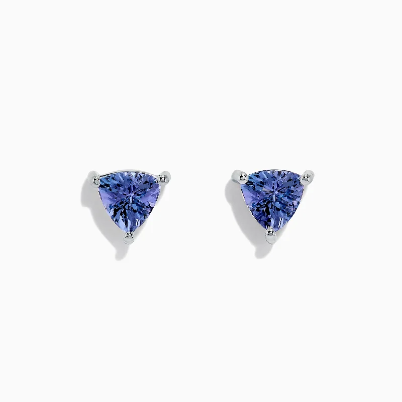 Shop Comfortably at Home Crystal Bracelet Nahla Siri Sterling Silver Tanzanite Stud Earrings, 1.52 TCW Shop Comfortably at Home Crystal Bracelet Nahla Siri Sterling Silver Tanzanite Stud Earrings, 1.52 TCW