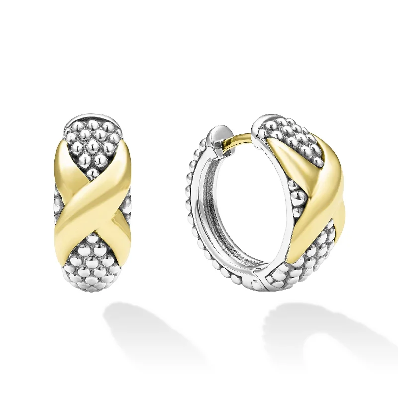 Clearance Sale, Steal Great Bargains Infinity Necklace Embrace Two-Tone X Huggie Earrings Clearance Sale, Steal Great Bargains Infinity Necklace Embrace Two-Tone X Huggie Earrings