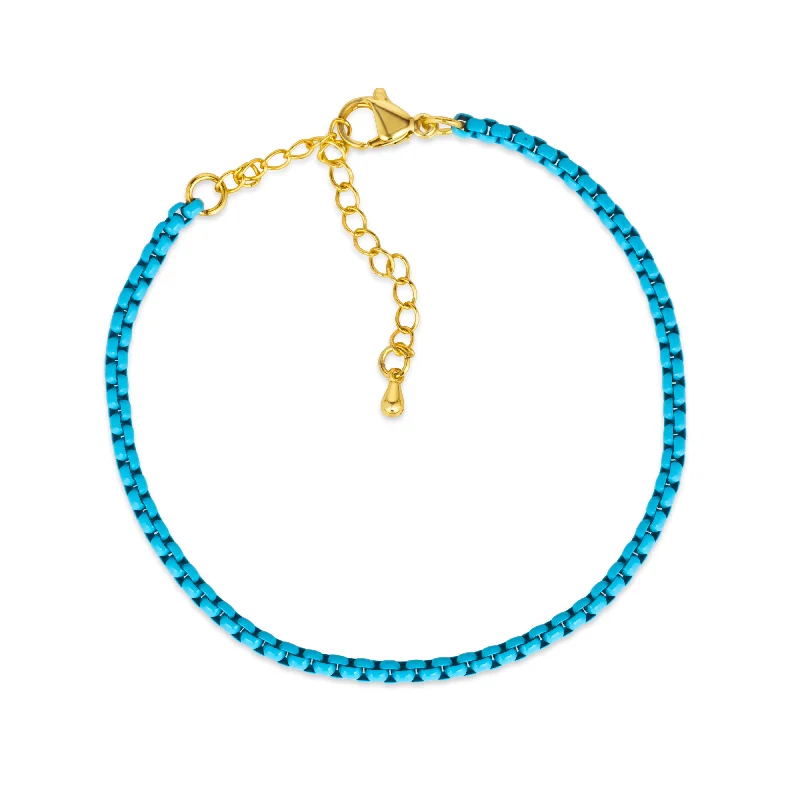 Don't Miss Your Chance Dainty Necklace Enamel Link Chain Bracelet