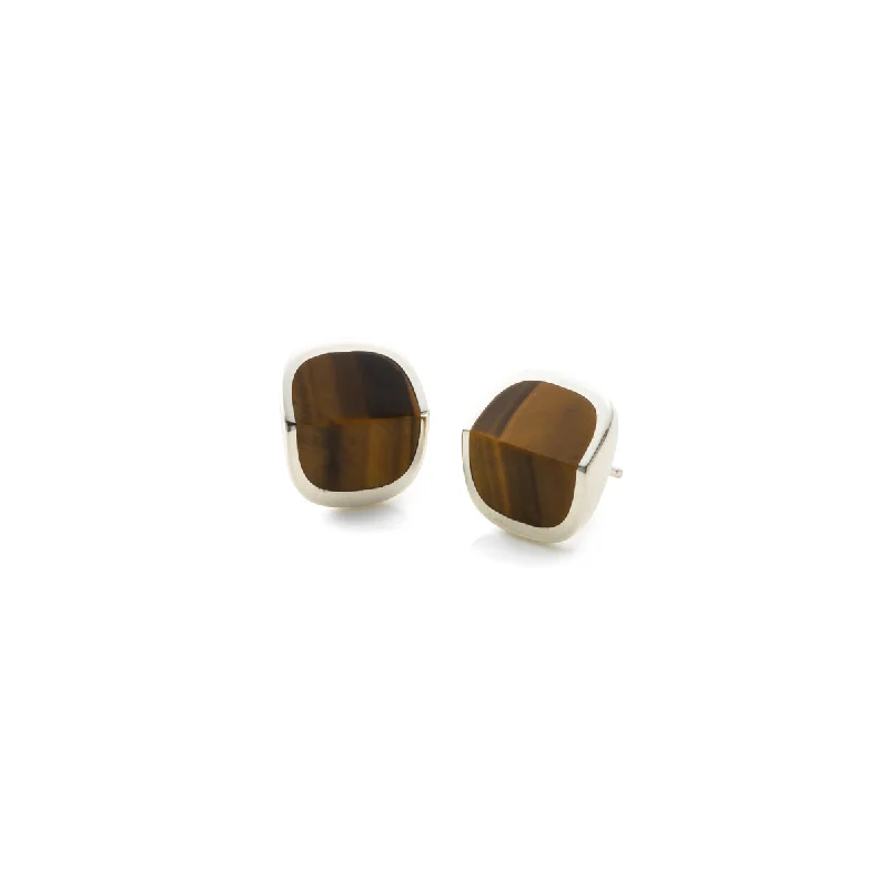 Limited Time, Unlimited Deals Opal Earrings "EQUINOX"-Pyramid Tiger's Eye Earring