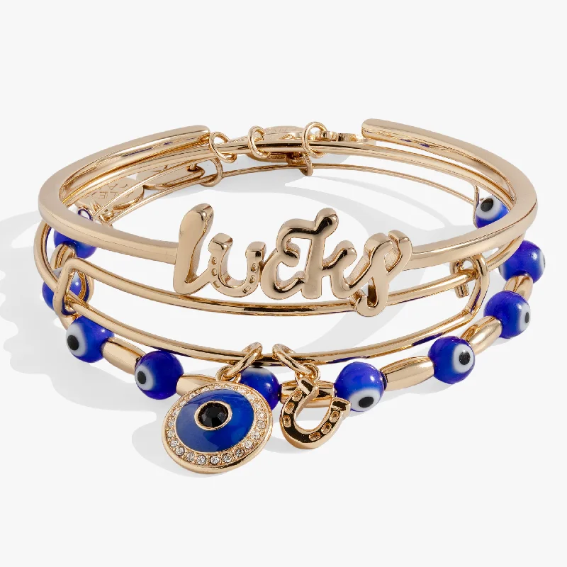Clearance Sale Fashion Bangles Evil Eye Bangles Set of 3