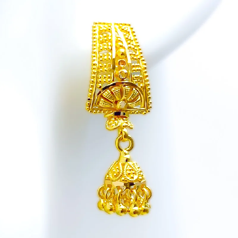Limited - Time Offer Luxury Earrings Fancy Chandelier 22k Gold Earrings