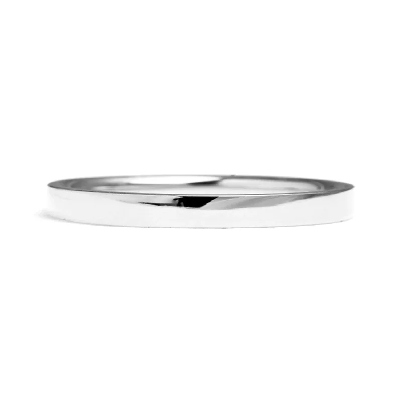 Flash Sale Beaded Necklace Flat Court Ethical Platinum Wedding Ring, Thin