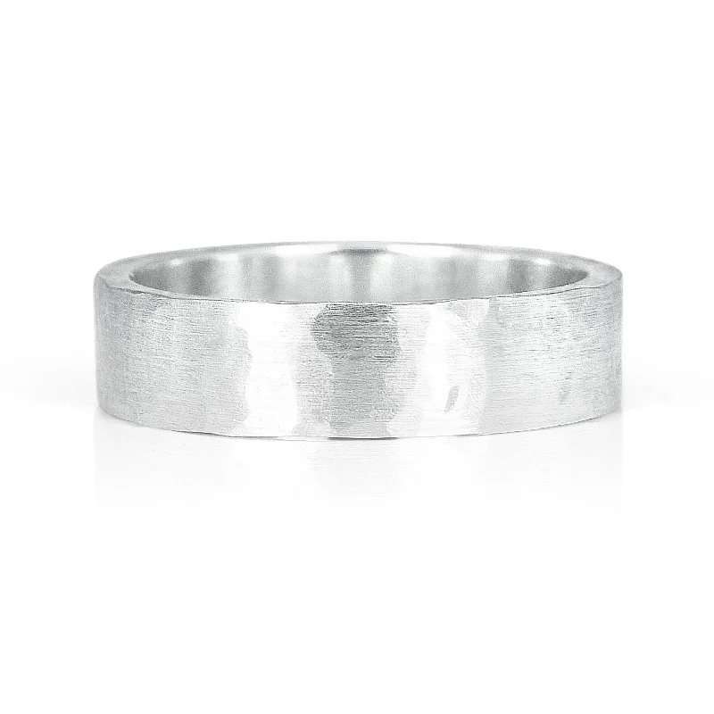 Buy More, Save More Simple Earrings Flat Court Hammered Ethical Platinum Wedding Ring, Wide Buy More, Save More Simple Earrings Flat Court Hammered Ethical Platinum Wedding Ring, Wide