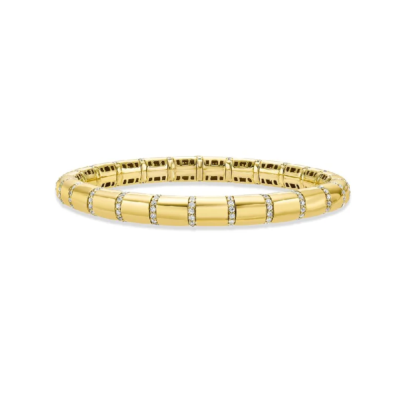 Limited - Time Offer Sterling Bracelet Diamond Stretch Bangle Bracelet (1.45 ct.) in 14K Gold Limited - Time Offer Sterling Bracelet Diamond Stretch Bangle Bracelet (1.45 ct.) in 14K Gold