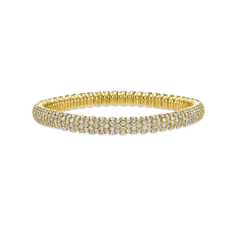 New Arrivals on Discount Infinity Ring Diamond Stretch Bangle Bracelet (6.70ct.) in 14K Gold