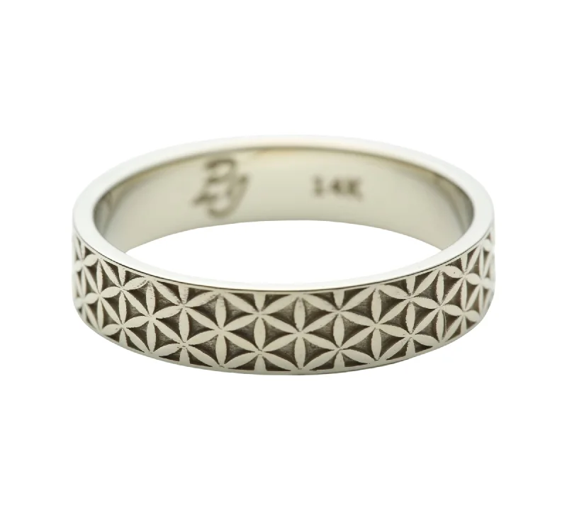 Shop Now, Save Big Bucks Opal Ring Flower of Life Wedding Ring in 14k White Gold - Size 5.75 Shop Now, Save Big Bucks Opal Ring Flower of Life Wedding Ring in 14k White Gold - Size 5.75