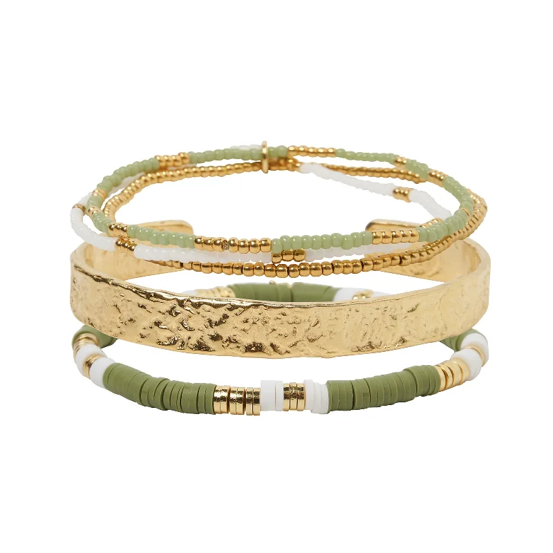 Buy More, Save More Gold Earrings Forrest Bracelet Stack