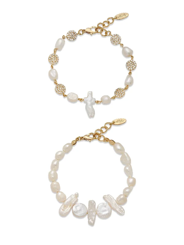 Limited - Time Offer Wedding Band Freshwater Favorites Pearl Bracelet Set