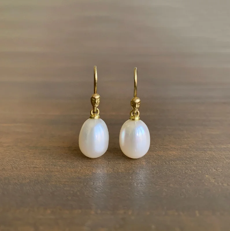 Limited - Time Offer Sapphire Earrings Full Moon Pearl Figurehead Cameo Earrings