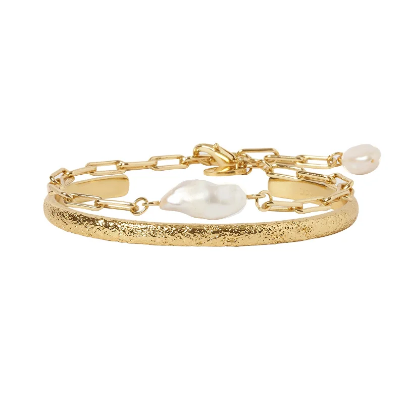 Clearance Sale, Steal Great Bargains Chain Bracelet Girl With The Pearl Bracelet Stack