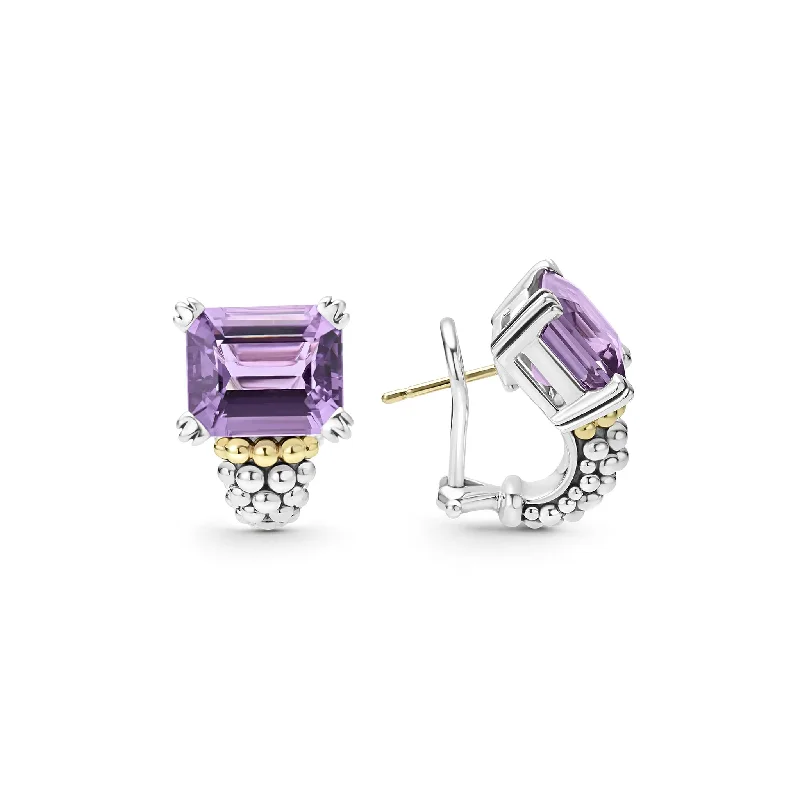 Exclusive Offers for Our Valued Customers Emerald Cut Ring Glacier Amethyst Huggie Earring