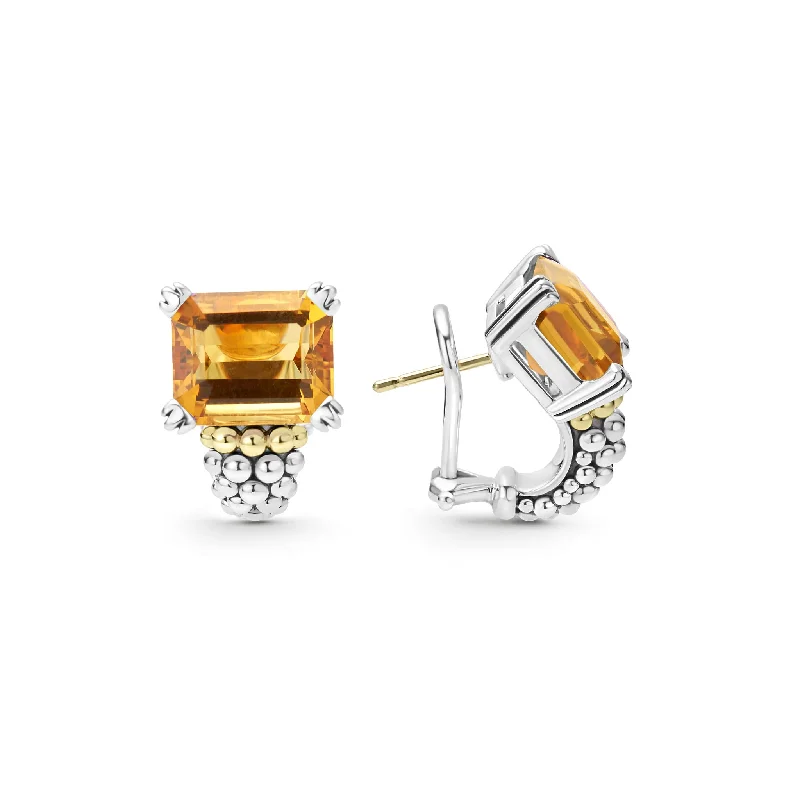 Be the First to Rock the Latest Trends Gold Choker Glacier Citrine Huggie Earring