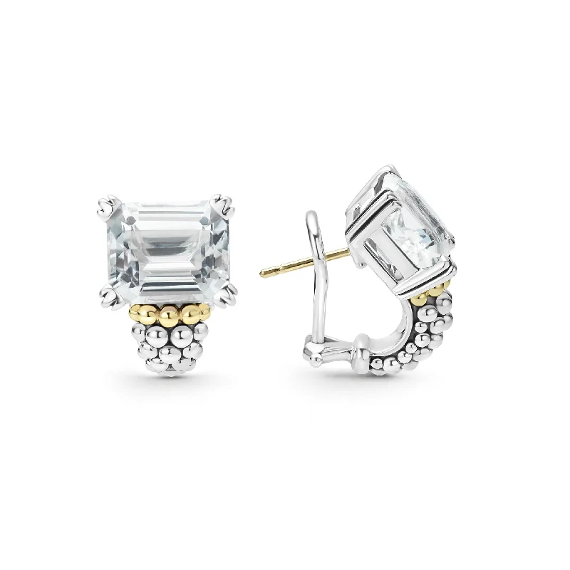 Massive Clearance Sale Chic Necklace Glacier White Topaz Huggie Earring
