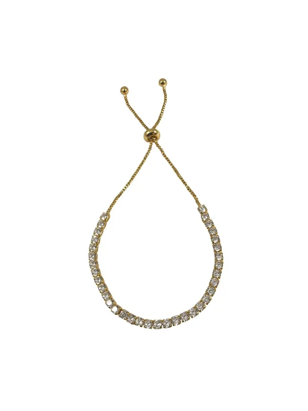 Clearance Sale Dainty Ring Gold and White Diamond Tennis