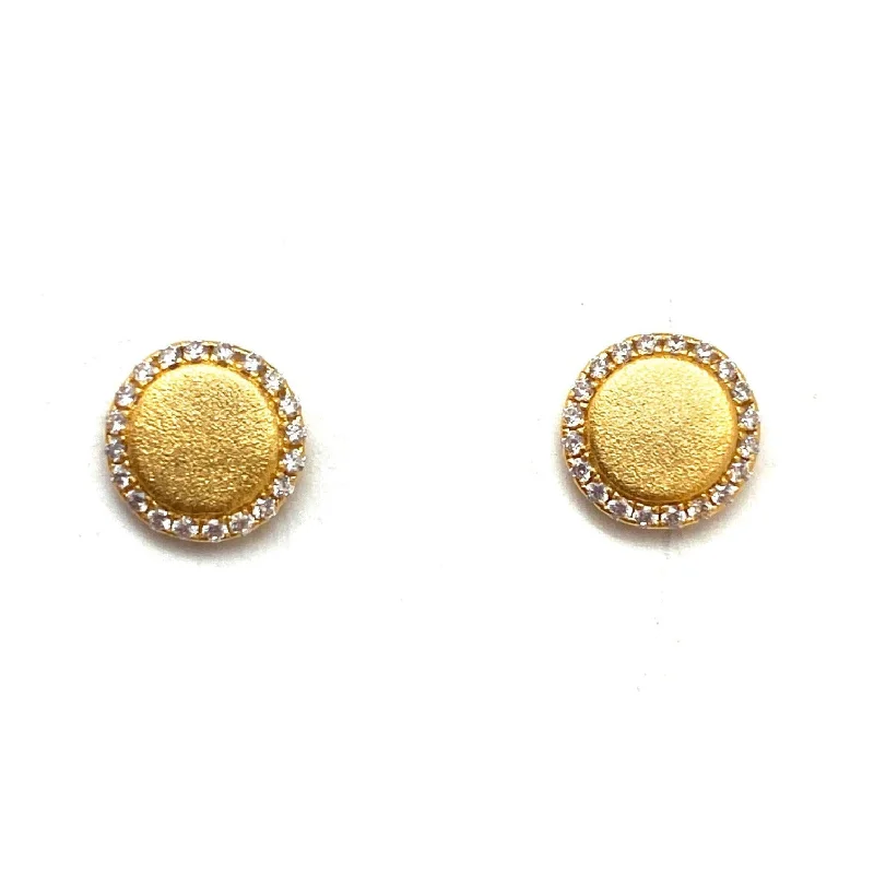 Exclusive Offers for Our Valued Customers Trendy Necklace Gold Circle CZ Studs