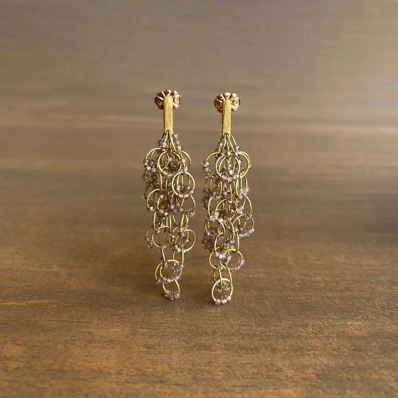 Massive Clearance Sale Rose Gold Ring Gold & Zircon Delicate Tangle Earrings