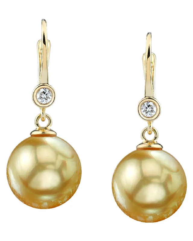 Limited Time, Unlimited Deals Heart Locket Golden South Sea Pearl & Diamond Bezel Dangle Earrings Limited Time, Unlimited Deals Heart Locket Golden South Sea Pearl & Diamond Bezel Dangle Earrings