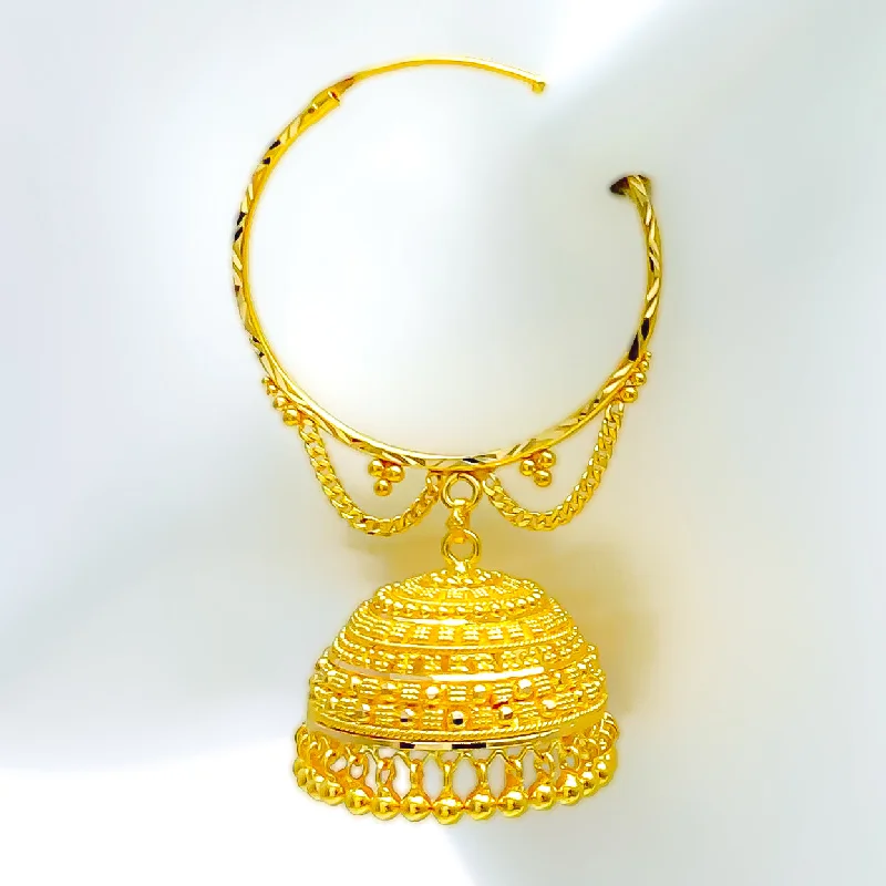 Black Friday - Style Deals All Week Long Bold Earrings Graceful Bold Glowing 22K Gold Bali Earrings Black Friday - Style Deals All Week Long Bold Earrings Graceful Bold Glowing 22K Gold Bali Earrings