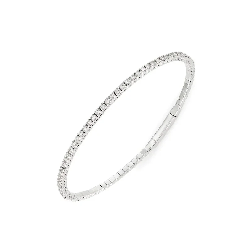 Huge Discounts, Unbeatable Offers Square Cut Ring HalfWay Flexible Diamond Stackable Bangle Bracelet Cuff (3.00 ct.) in 14K Gold Huge Discounts, Unbeatable Offers Square Cut Ring HalfWay Flexible Diamond Stackable Bangle Bracelet Cuff (3.00 ct.) in 14K Gold