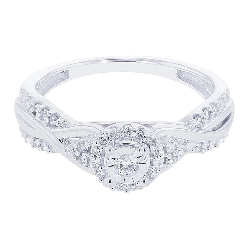Clearance Sale, Steal Great Bargains Personalized Necklace Halo Bypass Twist Mirage Ready for Love Diamond Engagement Ring