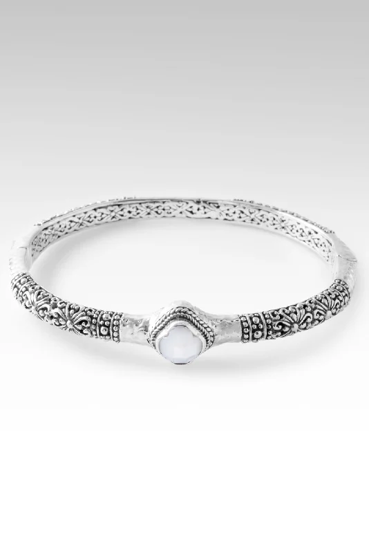 Massive Clearance Sale Birthstone Jewelry Harmony Bangle™ in White Mother of Pearl Massive Clearance Sale Birthstone Jewelry Harmony Bangle™ in White Mother of Pearl