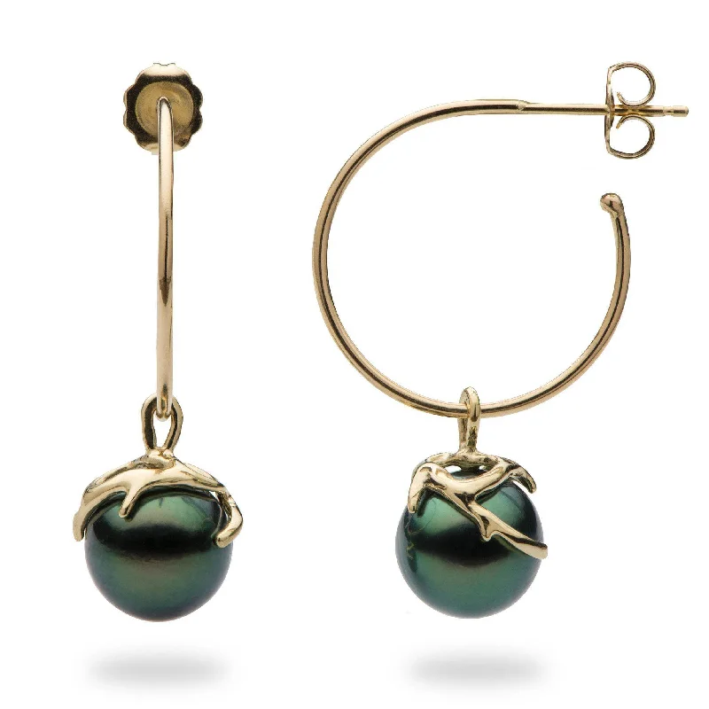 Huge Discounts, Unbeatable Offers Stylish Bracelet Heritage Tahitian Black Pearl Earrings in Gold - 9-10mm Huge Discounts, Unbeatable Offers Stylish Bracelet Heritage Tahitian Black Pearl Earrings in Gold - 9-10mm